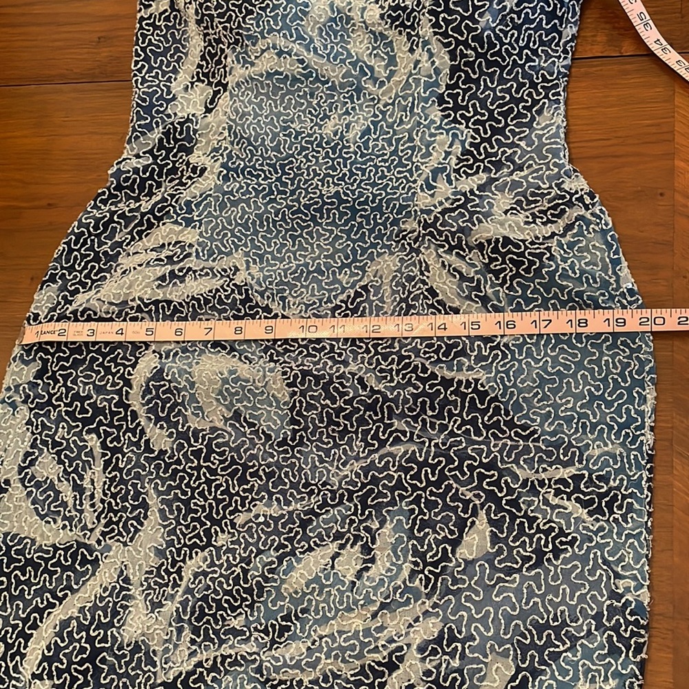 Gorgeous Blue Beaded Formal Evening Gown by Mia Bella. Size M. Never worn, New! - Picture 10 of 13